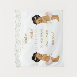 Tapete De Parede Piscar Estrela Pequena Bebê Gêmeas Étnico