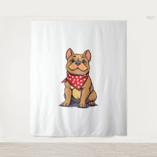 Tapete De Parede Pitbull Fofo com Bandana Gif de Amante de Cachorro