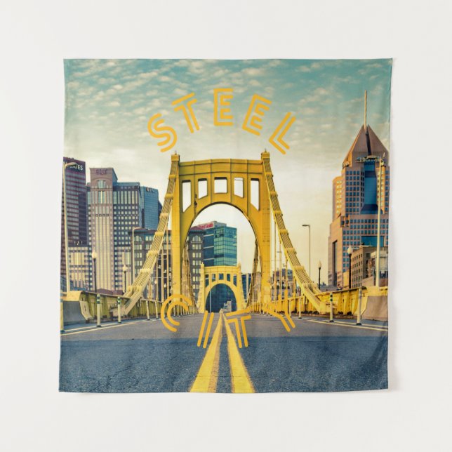 Tapete De Parede Pittsburgh Steel City Skyline 412 Pennsylvania Can (Frente)