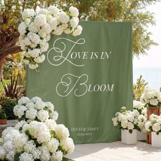 Tapete De Parede Placa de boas-vindas de casamento em renda de oliv