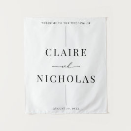 Tapete De Parede Placa de Boas-Vindas de Casamento Moderna e Elegan
