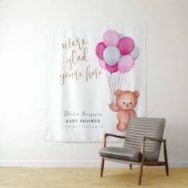 Tapete De Parede Placa de Boas-Vindas de Churrasco de Bebê com Urso