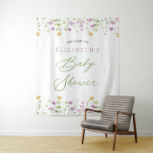 Placa de Boas-Vindas Rosa Amarelo Aquarela Verde F