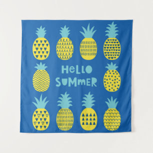 Tapete De Parede Placa de colheita de abacaxi divertida Design