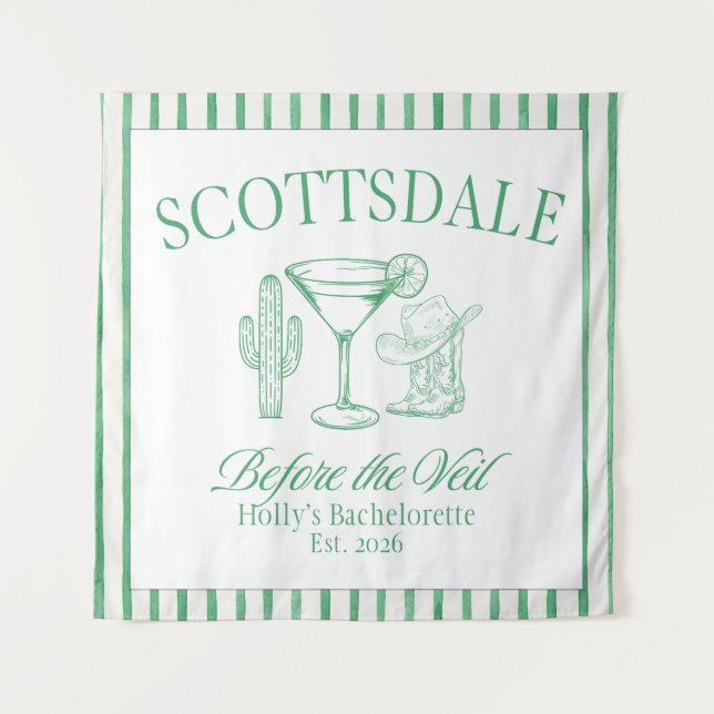 Tapete De Parede Placa de Despedida de Solteira de Scottsdale (Frente)