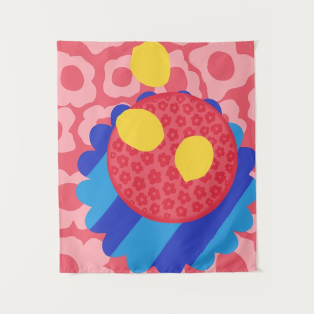 Tapete De Parede Placa de Flor de Limão (Frente)