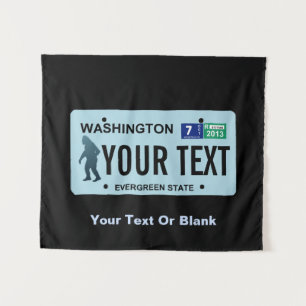 Tapete De Parede Placa de Licença de Washington Sasquatch