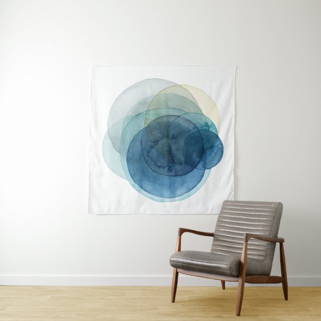 Tapete De Parede Planetas em Evolução - Círculos de Aquarela (In Situ)