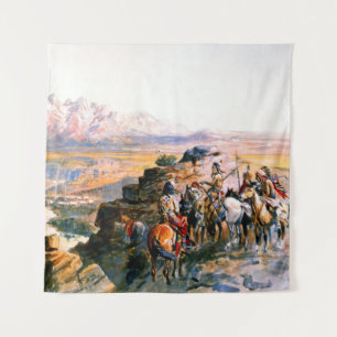 Tapete De Parede "Planning the Attack", de Charles M Russell