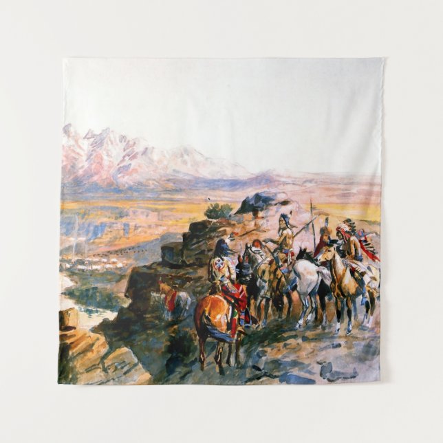 Tapete De Parede "Planning the Attack", de Charles M Russell (Frente)