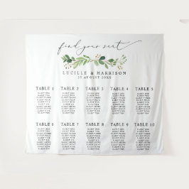 Tapete De Parede Plano de Assentos de Casamento Modernos com Verdur