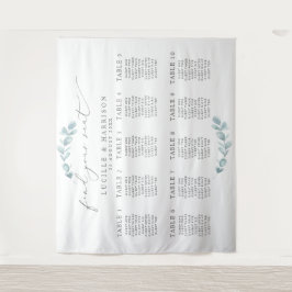 Tapete De Parede Plano de Assentos/Mesa de Casamento Etéreo de Euca