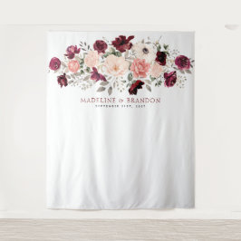 Tapete De Parede Plano de Casamento Burgundy Blush