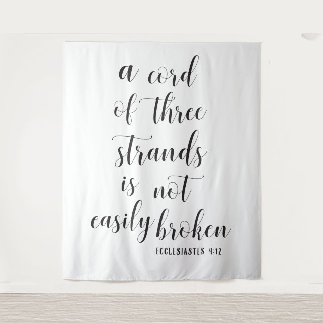 Tapete De Parede Plano de Casamento Cristão | Três Cordas (Frente)