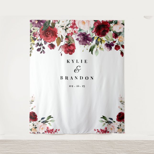 Tapete De Parede Plano De Casamento, Prop Fotográfica, Booth Fotogr (Frente)