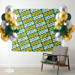 Tapete De Parede Plano de formação verde e Dourado
