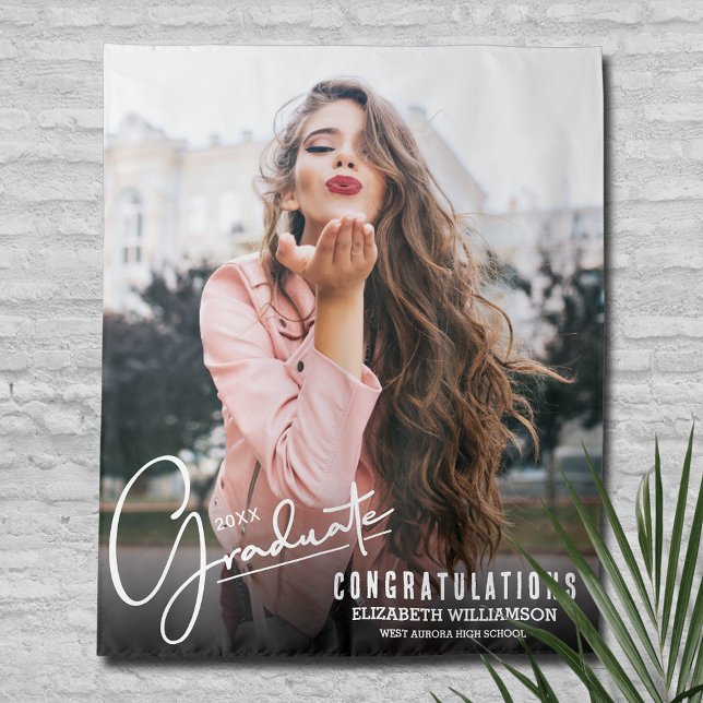 Tapete De Parede Plano de Fundo da Booth de Foto de Graduação (Graduation Photo Booth Backdrop, choose your size when ordering)