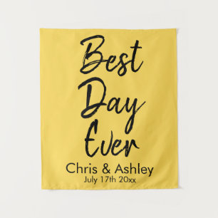 Tapete De Parede Plano de Fundo de Casamento Amarelo Personalizado 