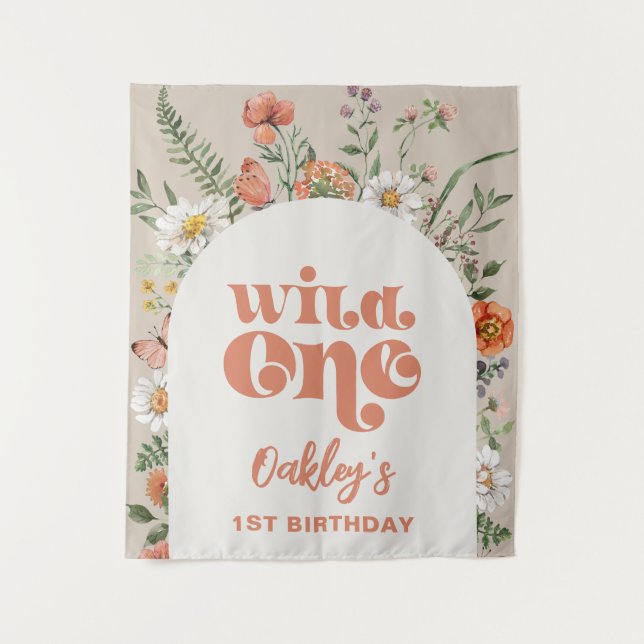 Tapete De Parede Plano de Fundo de Flor Selvagem (Frente)