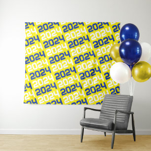 Tapete De Parede Plano de fundo de graduação azul e amarelo