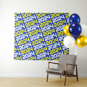 Tapete De Parede Plano de fundo de graduação azul e amarelo