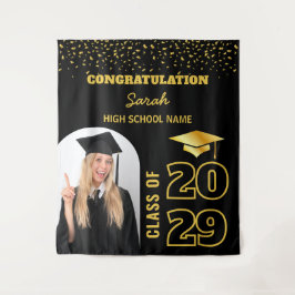 Tapete De Parede Plano de fundo de graduação personalizado preto e