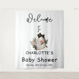 Tapete De Parede Plano de fundo do Chá de fraldas preto-branco e do