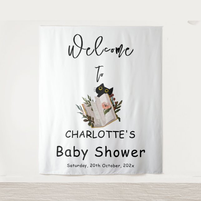 Tapete De Parede Plano de fundo do Chá de fraldas preto-branco e do (Frente)