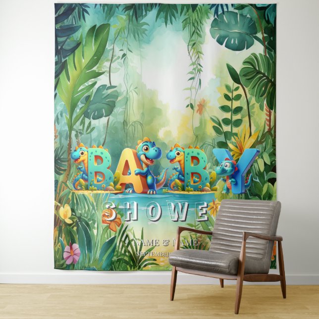 Tapete De Parede Plano de fundo do dinossauro bonito (In Situ)