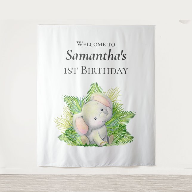 Tapete De Parede Plano de Fundo do Elefante Safari (Frente)