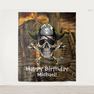 Tapete De Parede Plano de fundo do Partido Crânio Pirata