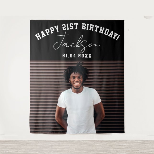 Tapete De Parede Plano de Fundo do Partido do aniversário de 21 ano (Frente)