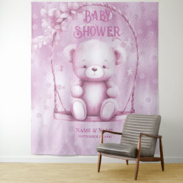 Tapete De Parede Plano de Fundo do Urso Rosa