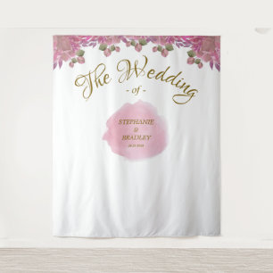 Tapete De Parede Plano de Fundo Dourado Elegante Branco Cor-de-rosa