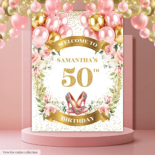 Tapete De Parede Plano de Fundo Dourado Floral Único de 50º anivers