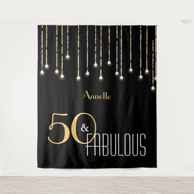 Tapete De Parede Plano de fundo preto de fotos Dourada preto no 50º (Frente)