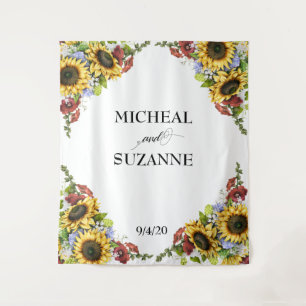 Tapete De Parede Planta de Casamento Flor de Girassol