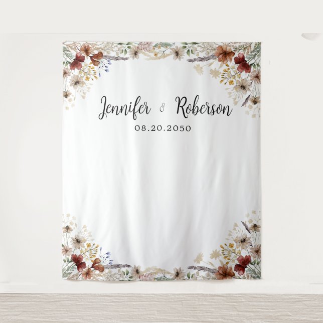 Tapete De Parede Plantações de Casamentos de Flor Selvagem Pequena (Frente)