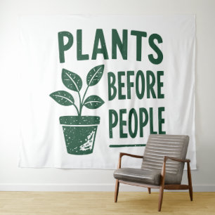 Tapete De Parede Plantas Engraçadas Antes das Pessoas Arte de Carim