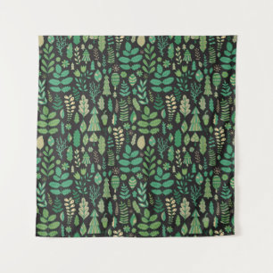 Tapete De Parede Plantas verdes padrão uniforme