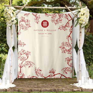 Tapete De Parede Plum Blossoms Duplo Xi Plano De Casamento Chinês
