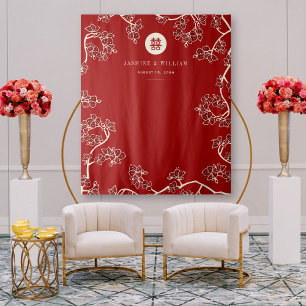 Tapete De Parede Plum Blossoms Duplo Xi Plano De Casamento Chinês