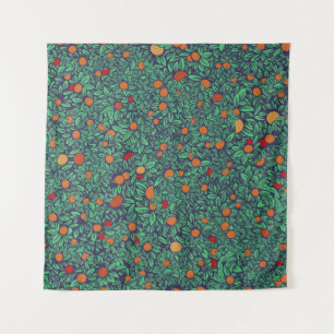 Tapete De Parede Pomar Rico: Padrão de Árvore Vintage.