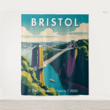 Ponte de Suspensão de Clifton Retro Bristol Parede