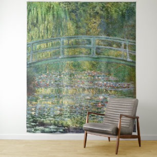 Tapete De Parede Ponte Japonesa de Claude Monet Arte da Ninfeia