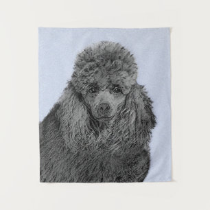 Tapete De Parede Poodle Painting Miniature Toy Black