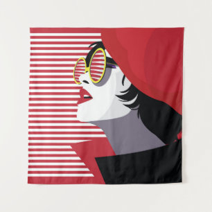 Tapete De Parede Pop Art Fashion Woman Vintage