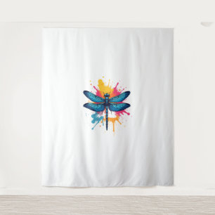 Tapete De Parede Pop de Arte Artística Colorida Dragonfly pintada
