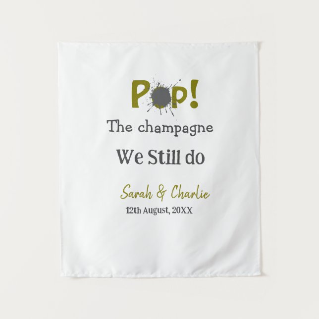 Tapete De Parede Pop, o champanhe... ainda fazemos o nome de casal  (Frente)