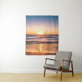 Tapete De Parede Pôr do Sol no Oceano Férias Tropicais